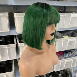 1B/Màu xanh lá cây màu <span class=keywords><strong>Bob</strong></span> tóc giả với bang Máy làm Brazil tóc glueless tóc giả ngắn <span class=keywords><strong>Bob</strong></span> tóc giả tóc con người với những tiếng nổ cho phụ nữ da đen - Product Image 2