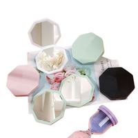Miroir compact octogonal pliable, miroir de voyage portable double face, miroir cosmétique pour retouches, miroir publicitaire