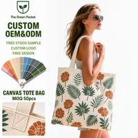 Sac fourre-tout en toile pour femme, sacs fourre-tout personnalisés en toile, imprimé feuilles botaniques, large bandoulière, entièrement doublé, vente en gros et au détail