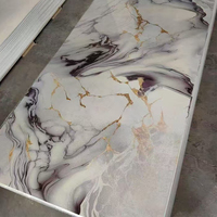 DÉCORATION D'ACCUEIL Nouvelle Arrivée Panneaux Muraux Haute Qualité Design Moderne Feuille de Marbre UV pour la Décoration Intérieure