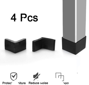 L hình dạng đồ nội thất góc cao su chân Pad chân bảo vệ chống trượt tam giác chân mũ cho chân kim loại - Product Image 3