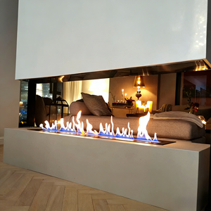 Mini Cheminée à <span class=keywords><strong>Bio</strong></span>éthanol Portable Moderne sur Pied avec Flamme LED et Télécommande pour la Maison - Product Image 3