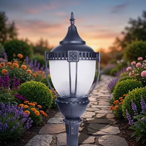 ไฟเสา LED HTY Acorn 40W/60W/80W ตัวเรือนอะลูมิเนียม IP65 ปรับเปลี่ยนค่าสีได้ หรี่แสงได้ รับประกัน 5 ปี เหมาะสำหรับสวน ใช้ไฟ AC - Product Image 6