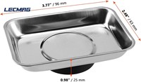 Plateau magnétique rectangulaire pour outils avec rangement organisé pour écrous, forets, boulons, clous