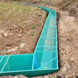 Sợi thủy tinh kênh nước tiêu chuẩn cao đất nông nghiệp thủy lợi máng chuyển hướng máng, mương thoát nước thải, hình chữ U máng nhựa - Product Image 4