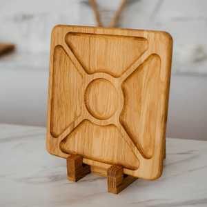 Design Chêne Fruits Alimentaire Plateau <span class=keywords><strong>de</strong></span> Service en Bois Plateau Rond Assiettes en Bois Pour Aliments - Product Image 1