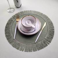 Set de table de Noël simple, résistant à la chaleur, minimaliste, couleur unie, écologique, isolant et antidérapant