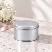 Boîte de rangement ronde en fer blanc argenté 65x40mm 65x50mm 65x60mm pour biscuits, bijoux, emballage cadeau, vente en gros en vrac