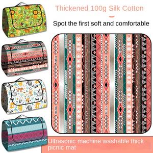 שמיכת פיקניק עמיד למים & מחצלת עבור 4-6 רב תפקודי קמפינג כיסוי בד אוקספורד כל העונה שימוש - Product Image 2