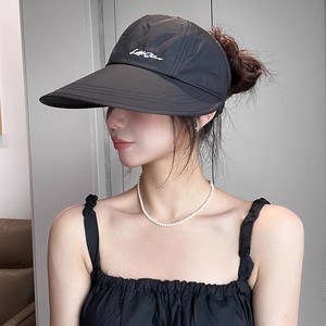 Sombrero de sol de ala ancha para mujer, tipo bucket, de secado rápido, transpirable, visera para exteriores con patrón de logo, gorra deportiva para adulto - Product Image 2
