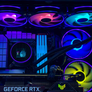 Ventilador de chasis Cooler Master HALO negro y blanco ARGB, paquete de 3, 12 V CC, 4 pines PWM, rodamiento de fluido, disipador de calor de cobre y plástico, iluminación LED colorida - Product Image 5