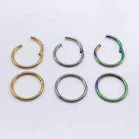 Créoles segmentées en acier inoxydable poli durable, plusieurs couleurs, unisexe, minimalistes, pour bijoux d'oreille, vente en gros