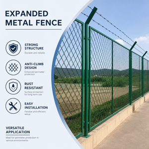 <span class=keywords><strong>Malla</strong></span> Metálica Expandida de Acero Resistente <span class=keywords><strong>para</strong></span> Cercas Perimetrales de Aeropuertos y Protección de Carreteras, <span class=keywords><strong>Malla</strong></span> de Seguridad de Alta Calidad con Orificios en Forma de Diamante - Product Image 3