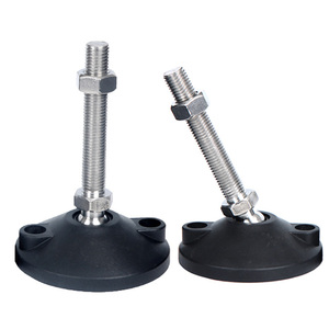 Patas Ajustables de Acero Inoxidable 304, Patas Niveladoras Giratorias con Perno M20 y Base de Nailon, Diámetro 120 mm - Product Image 1
