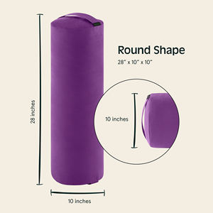 Comprend une housse en coton 100% lavable en machine et une poignée de transport durable, un oreiller de traversin de yoga cylindrique <span class=keywords><strong>Sequoia</strong></span>. - Product Image 5