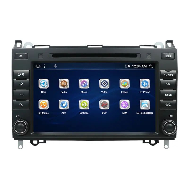 2din 8 polegadas carro auto rádio Android Touch Screen GPS sistema de navegação estéreo Android Auto Video Car DVD Player para Benz