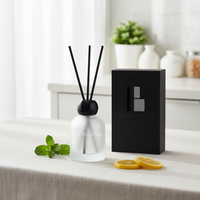 Nouveaux modèles de flacons diffuseurs d'aromathérapie en verre givré avec bouchon à vis, 100 ml, 150 ml, 200 ml, avec boîte cadeau