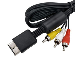 Cable Coaxial de Cobre Desnudo DAJIANG OEM Personalizado de 1.8m con Revestimiento de PVC, 3 RCA AV para Conversión de Videojuegos de PS2/<span class=keywords><strong>PS3</strong></span> a TV - Product Image 1