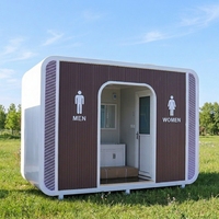 Toilettes mobiles d'extérieur préfabriquées, toilettes portables, conteneur sanitaire public pour parcs et chantiers de construction