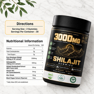 Gomitas de Shilajit OEM Himalayan 3000Mg para Hombres, Suplemento para Aumentar la Energía y el Bienestar, Colores, Formas y Sabores Personalizables - Product Image 5