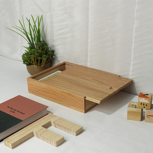 FSC Boîte en <span class=keywords><strong>bois</strong></span> de chêne non finie avec couvercle coulissant, petites caisses de rangement en <span class=keywords><strong>bois</strong></span> Boîtes cadeaux vides - Product Image 4