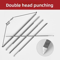 Aiguilles de perçage triangulaires à double tête en tungstène Muses Jewels pour perles, tailles 0,8-1,2 mm, pour la création de bijoux DIY