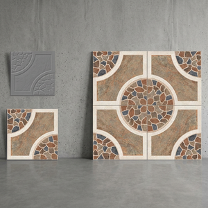 Carreaux de sol extérieurs en porcelaine émaillée numérique 40x40cm, motif bois éthiopien, qualité export - Product Image 4