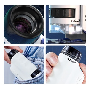 Microscopio Digital de mano para niños, juguete de ciencia, 60x-120x, LED, de bolsillo ligero, con caja de almacenamiento - Product Image 4