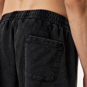 Pantalones Cortos Bermuda de Algodón Lavado para Hombre, Color Sólido, con Cordón, Casuales, de Cintura Media, Oversize, Unisex, Estilo Urbano 7729 - Product Image 2