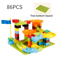 Juego de bloques de construcción de laberinto para niños, juego educativo de construcción con bolas, canicas