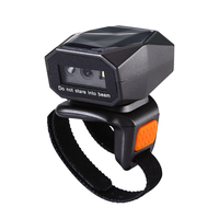 Scanner de codes à barres Eyoyo 2D Wearable Ring, mini scanner portable 3-en-1 USB filaire et 2.4G sans fil et B-T