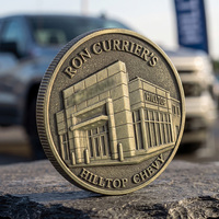 3D Tiefgeprägte Porträt- & Gebäude-Logo Gedenkmünze Antike Bronze Zinklegierung Metallmünzen Sammlungen