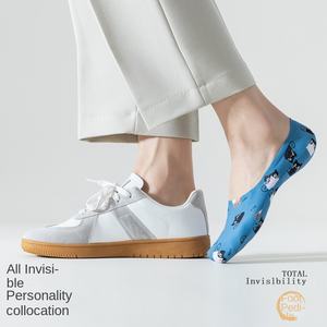 Chaussettes <span class=keywords><strong>bateau</strong></span> unisexes WZ-490, fines en nylon, décontractées, sans couture, antidérapantes en silicone, tendance, invisibles, à bouche peu profonde - Product Image 4