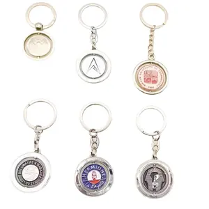 Sublimation Keychain Blanks Keychain Accessories Custom Made Enamel Round Shaped Keychain