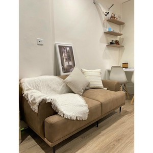 Classic Minimalist <b>Wood</b> <b>Sofa</b> 220x85cm Foam Fabric Couch Two Seater Vietnam Furniture - Product Image 1