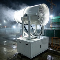 Canon à brouillard d'eau industriel de 40 m avec un débit d'air puissant pour la gestion de la poussière dans les mines