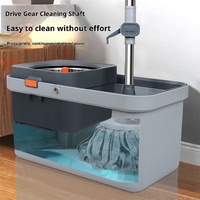 Nouvelle serpillière rotative magique à microfibre 360° pour le nettoyage des sols, réutilisable, avec seau essoreur
