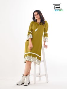 Kurti เดรสสั้นสำหรับผู้หญิง14กก. ดีไซน์ที่น่าสนใจเสื้อผ้าใส่ทำงานหนัก - Product Image 6
