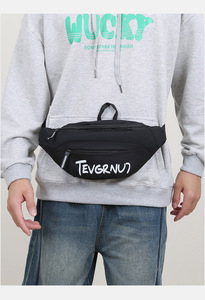 Unisex Custom Logo Fashion Oxford <b>Waterproof</b> Belt Mobile <b>Phone</b> Pocket Fanny Multifunction Pack Pouch Waist <b>Bag</b> - Product Image 4