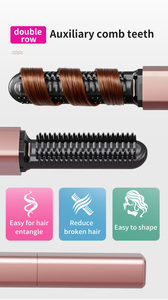 Mini peigne lisseur anionique professionnel, <span class=keywords><strong>brosse</strong></span> <span class=keywords><strong>chauffante</strong></span> électrique portable <span class=keywords><strong>pour</strong></span> <span class=keywords><strong>cheveux</strong></span> <span class=keywords><strong>crépus</strong></span>, anti-brûlure, coiffeur de voyage - Product Image 3
