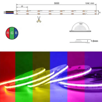 Bande LED numérique programmable RVB à pixels numériques CE ETL BIS COB, DC 12V/24V, 720 puces, SPI DMX, pour décorations intérieures et extérieures