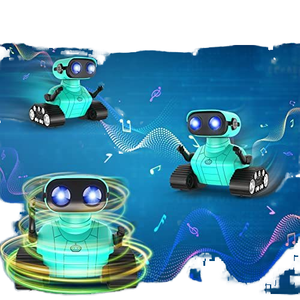 Nouveaux robots télécommandés rechargeables 2,<span class=keywords><strong>4</strong></span> G avec musique et yeux LED pour enfants, fabricant de jouets télécommandés, voiture de cascades - Product Image 3