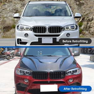 Kit de Protección de Capó de Motor de Fibra de Carbono para BMW X5 X6, Modificación y Mejora de Parachoques Delantero para Autos F15 F16 2013-2018 - Product Image 2