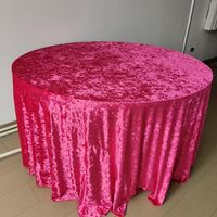120 ''nappes de banquet nappe ronde en velours écrasé rouge résistant aux plis pour la table à manger fête de mariage