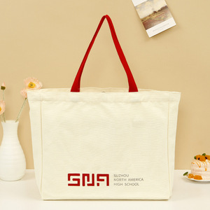 Venta al por mayor de gran capacidad de algodón orgánico bolsa de lona reutilizable plegable <span class=keywords><strong>Shopper</strong></span> con logotipo impreso patrón tipo carta - Product Image 5