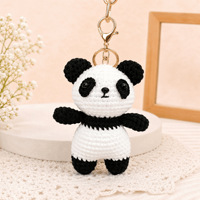 Porte-clés miniature fait main en crochet, figurines animales mignonnes tricotées : Lapin, Ours, Chat, Cochon, Singe, Souris, Abeille, Cheval, Teckel, Chien – Breloque de sac