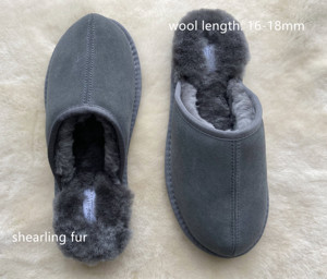 Chaussons d'intérieur en fourrure <span class=keywords><strong>de</strong></span> <span class=keywords><strong>mouton</strong></span> d'Australie pour femmes, doux, moelleux, en <span class=keywords><strong>laine</strong></span>, chauds pour l'hiver, sandales en fourrure <span class=keywords><strong>de</strong></span> <span class=keywords><strong>mouton</strong></span> - Product Image 2