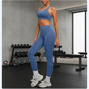 ชุดโยคะสีพื้นเนื้อผ้าระบายอากาศกระชับรูปร่าง ป้องกันการกระแทก ยกกระชับสะโพก เหมาะสำหรับพิลาทิส วิ่งออกกำลังกาย สำหรับผู้หญิง ดีไซน์รัดเอว - Product Image 3