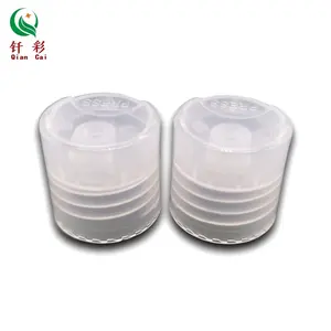 In stock 28/410 transparent plastic shampoo bottle disc top cap lotion bottle press close cap