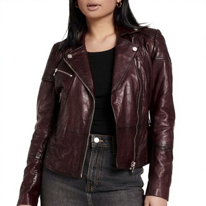 Top Premium Quality Leather <b>Western</b> <b>Jacket</b> Custom Logo Design Women's Slim Fit Zipper Closure Unique Clothing - Product Image 1